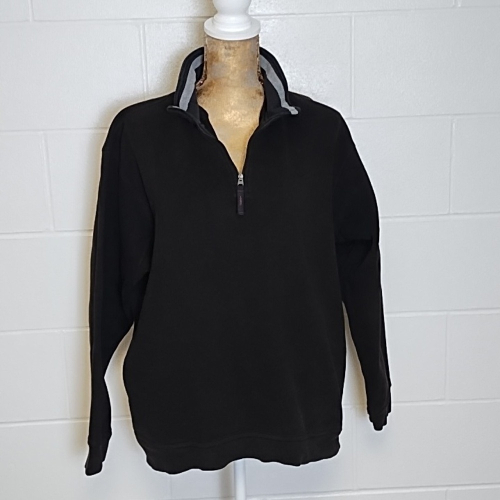 IZOD Performance XL 1/4 Zip Heavy Double Stitched Fleece Sweatshirt Side Pockets